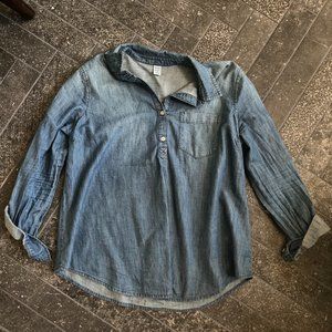 Chambray Maternity Top